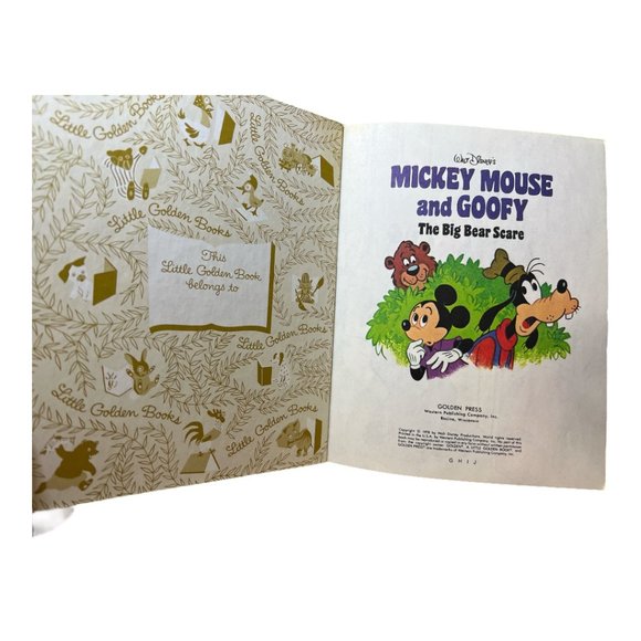 Vintage 1978 Walt Disney's Mickey Mouse and Goofy The Big Bear Scare - Picture 4 of 9